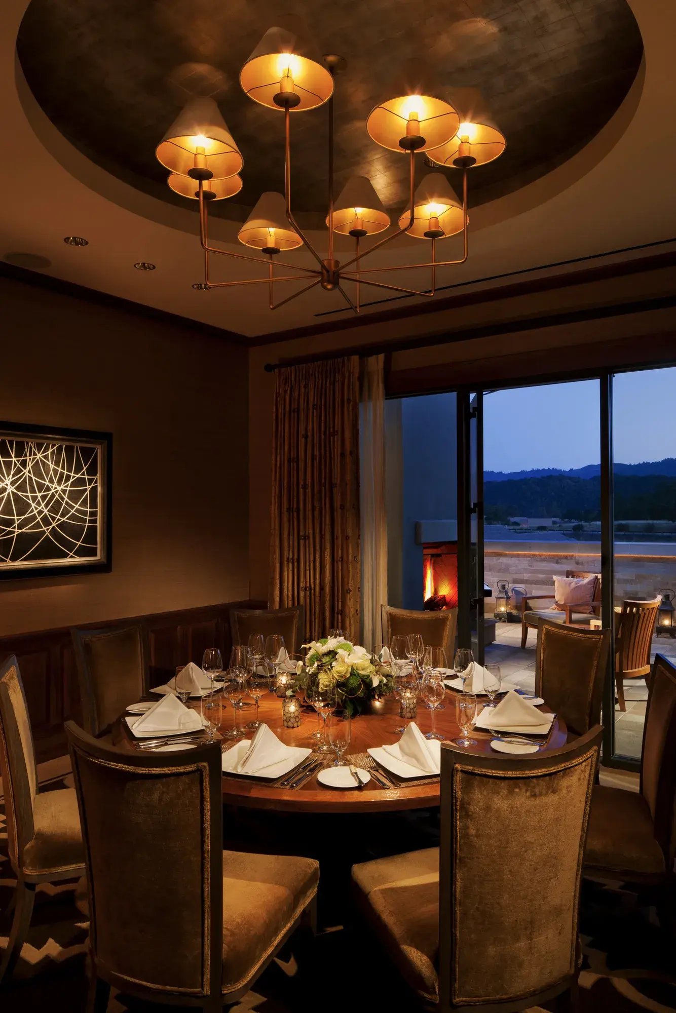 Rosewood Sand Hill Hotel, at the table