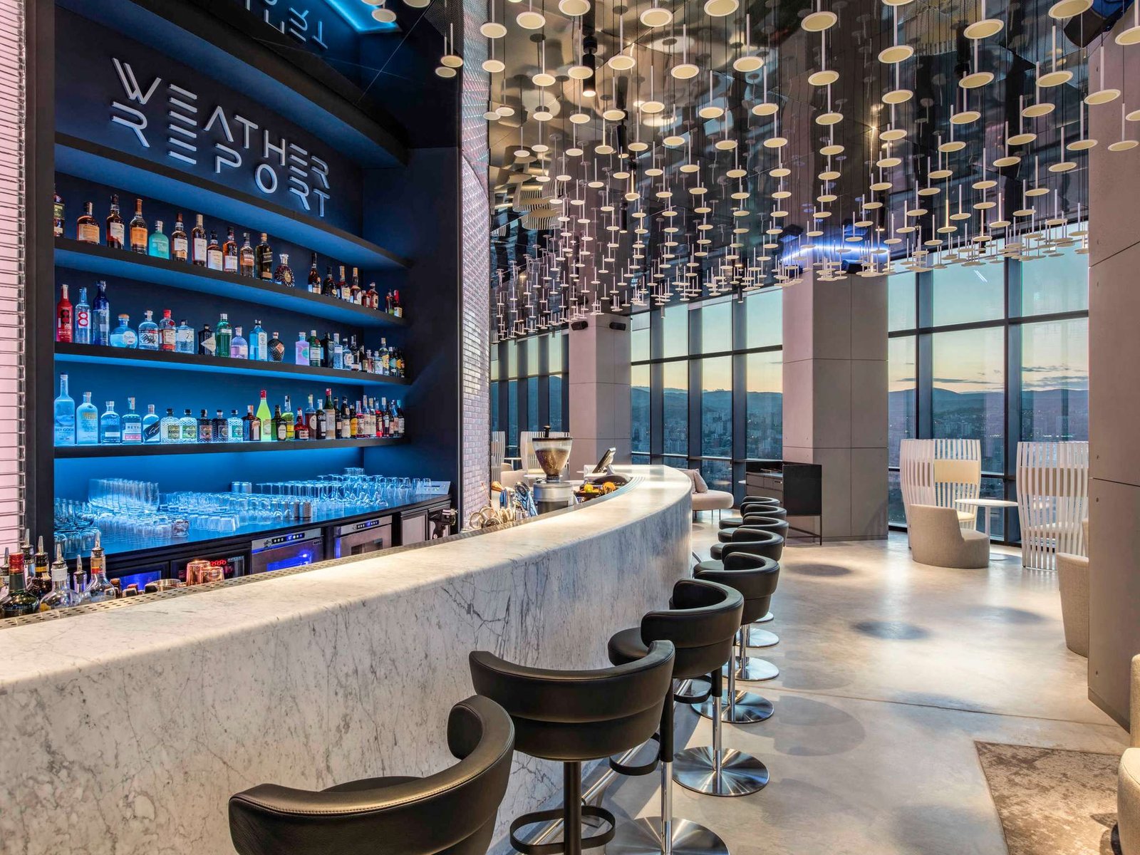 Pullman Tbilisi Axis Towers, weather report sky bar