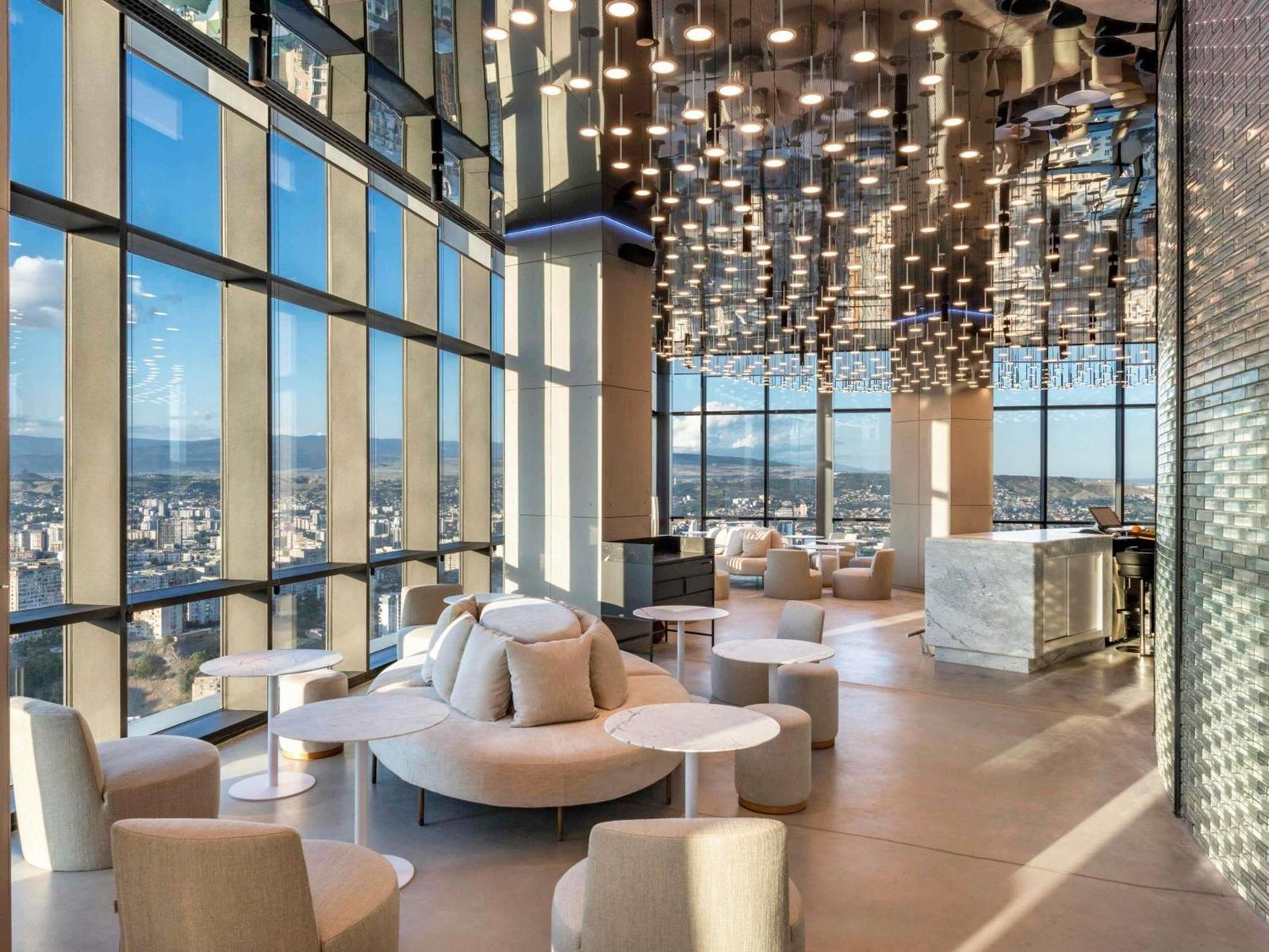 Pullman Tbilisi Axis Towers, weather report sky bar