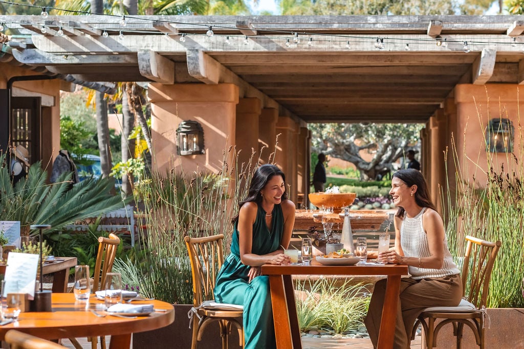 Rancho Valencia Resort & Spa, at the table