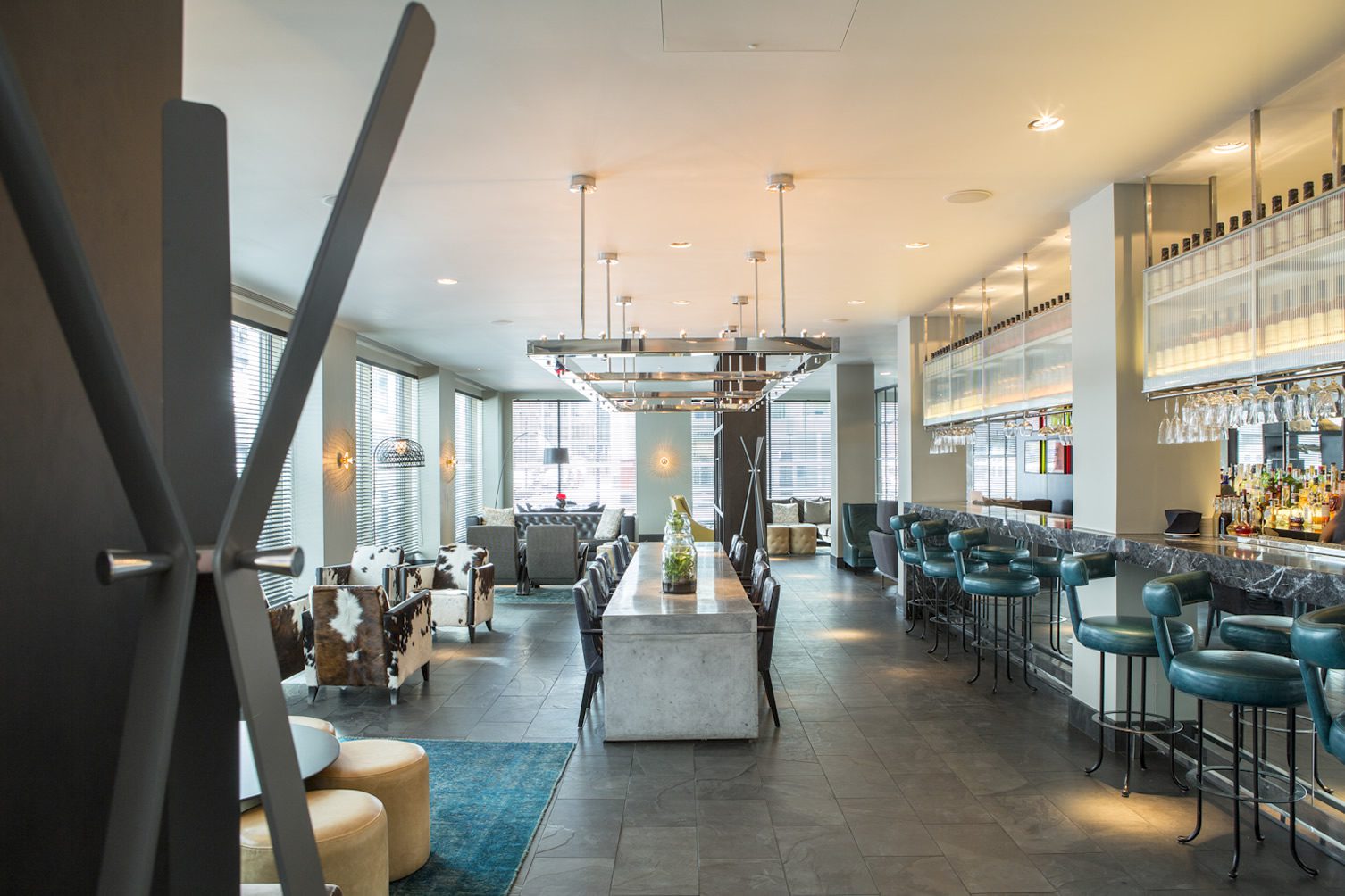 South Place Hotel, at the table