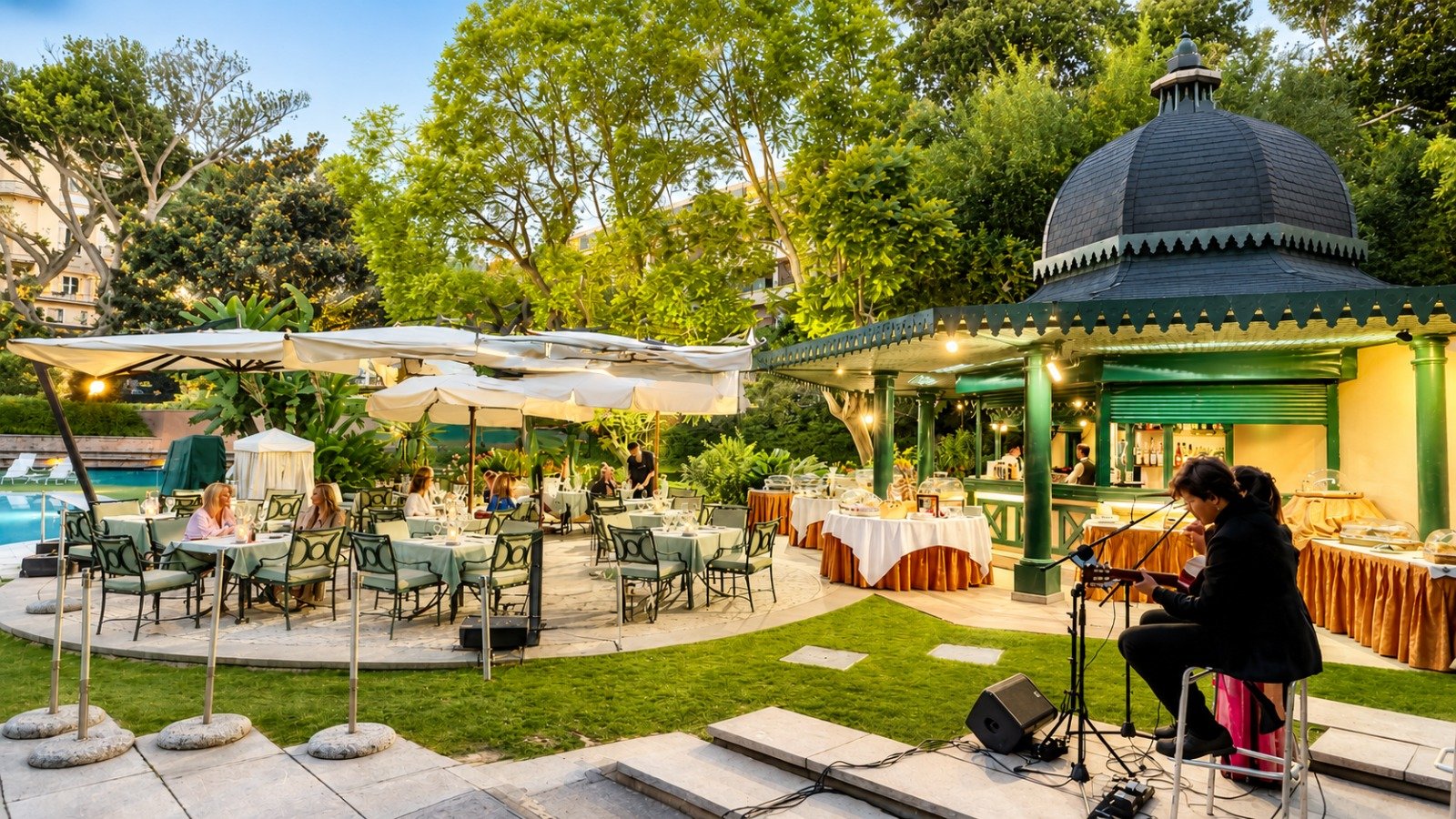 Olissippo Lapa Palace Hotel, le pavillon restaurant & pool bar