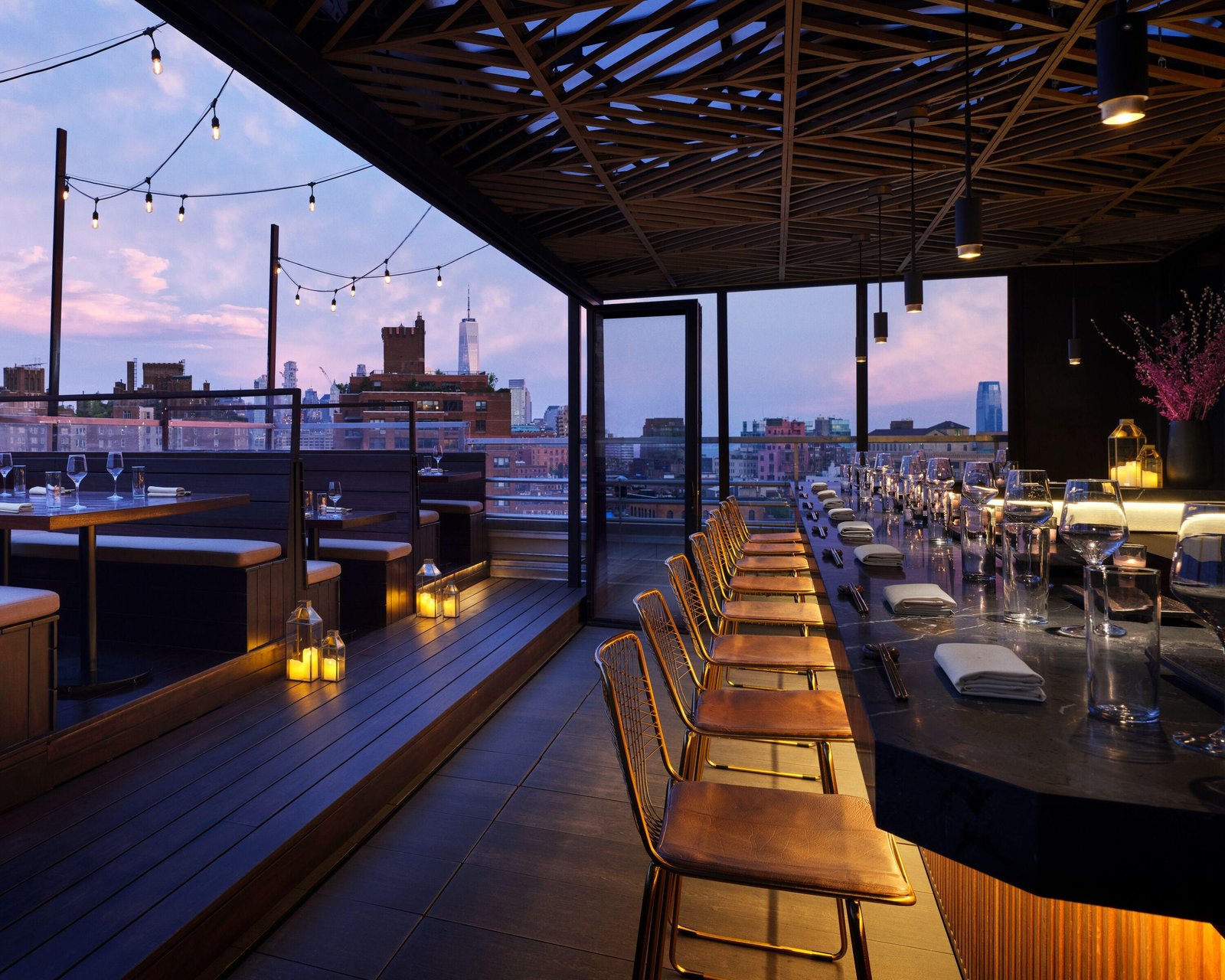Gansevoort Meatpacking NYC, at the table