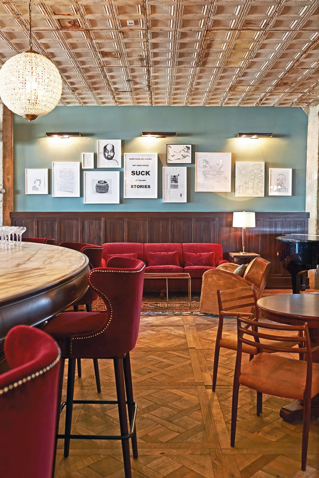 Soho House Chicago, at the table