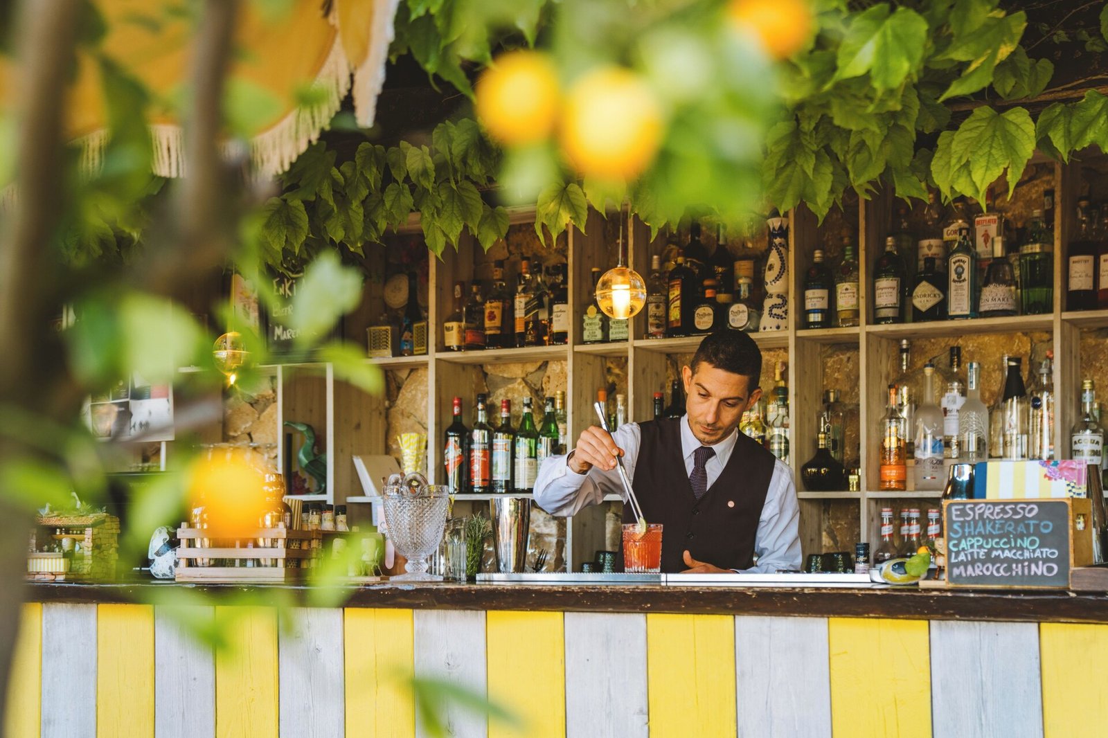 Hotel Il Pellicano, at the table