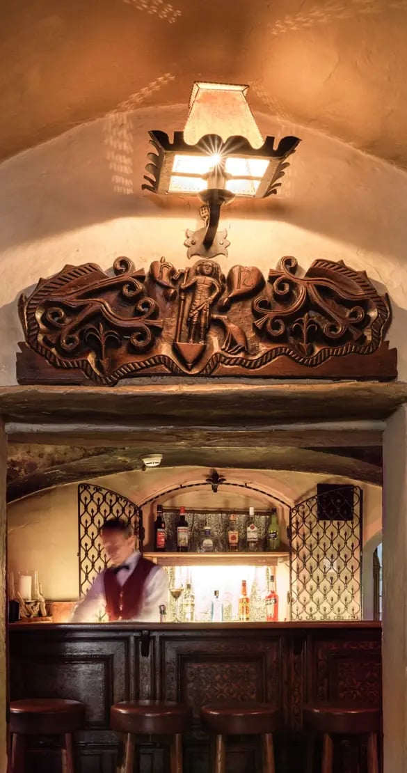 Badrutt's Palace Hotel, at the table