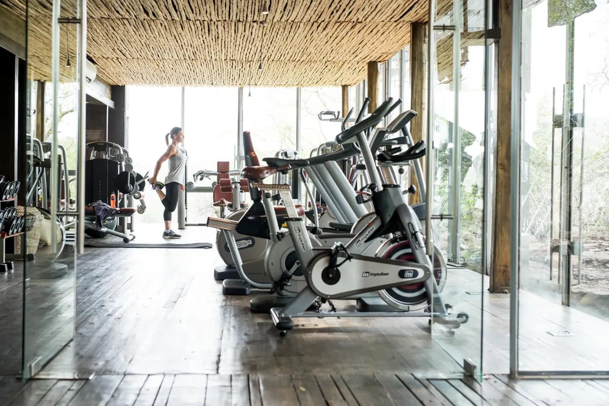 Singita Lebombo, the gym