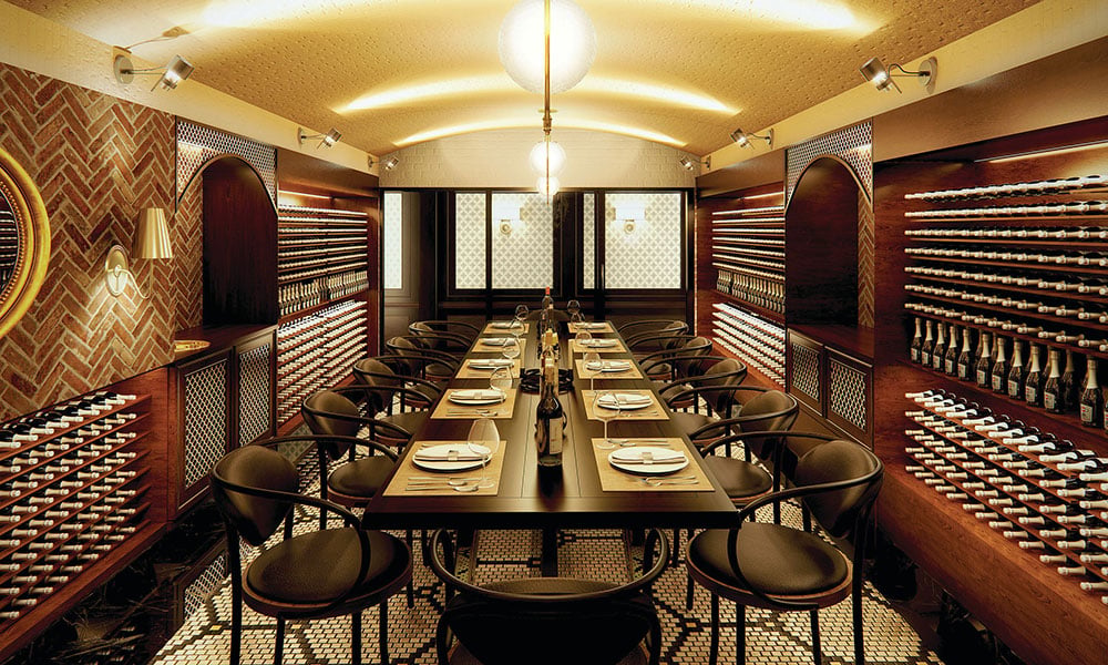 The Adelphi Hotel, at the table