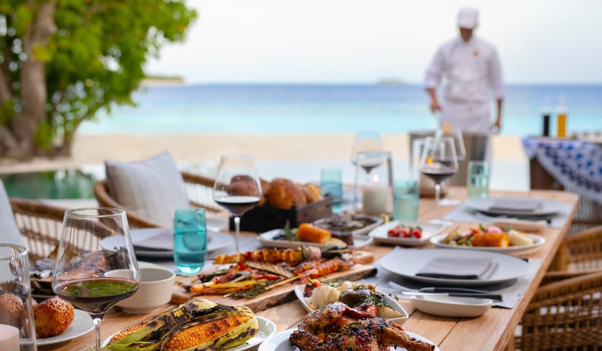 The Nautilus Maldives, at the table