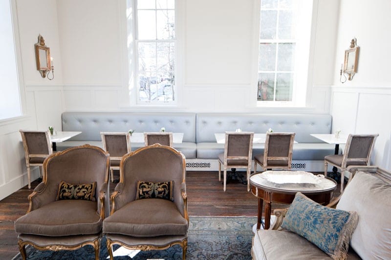 Washington School House Hotel, at the table