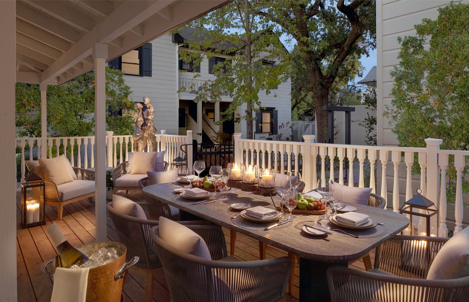 MacArthur Place Hotel & Spa, at the table