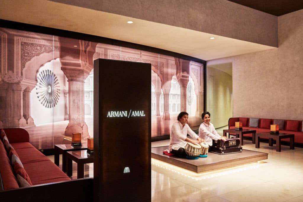 Armani Hotel Dubai, at the table
