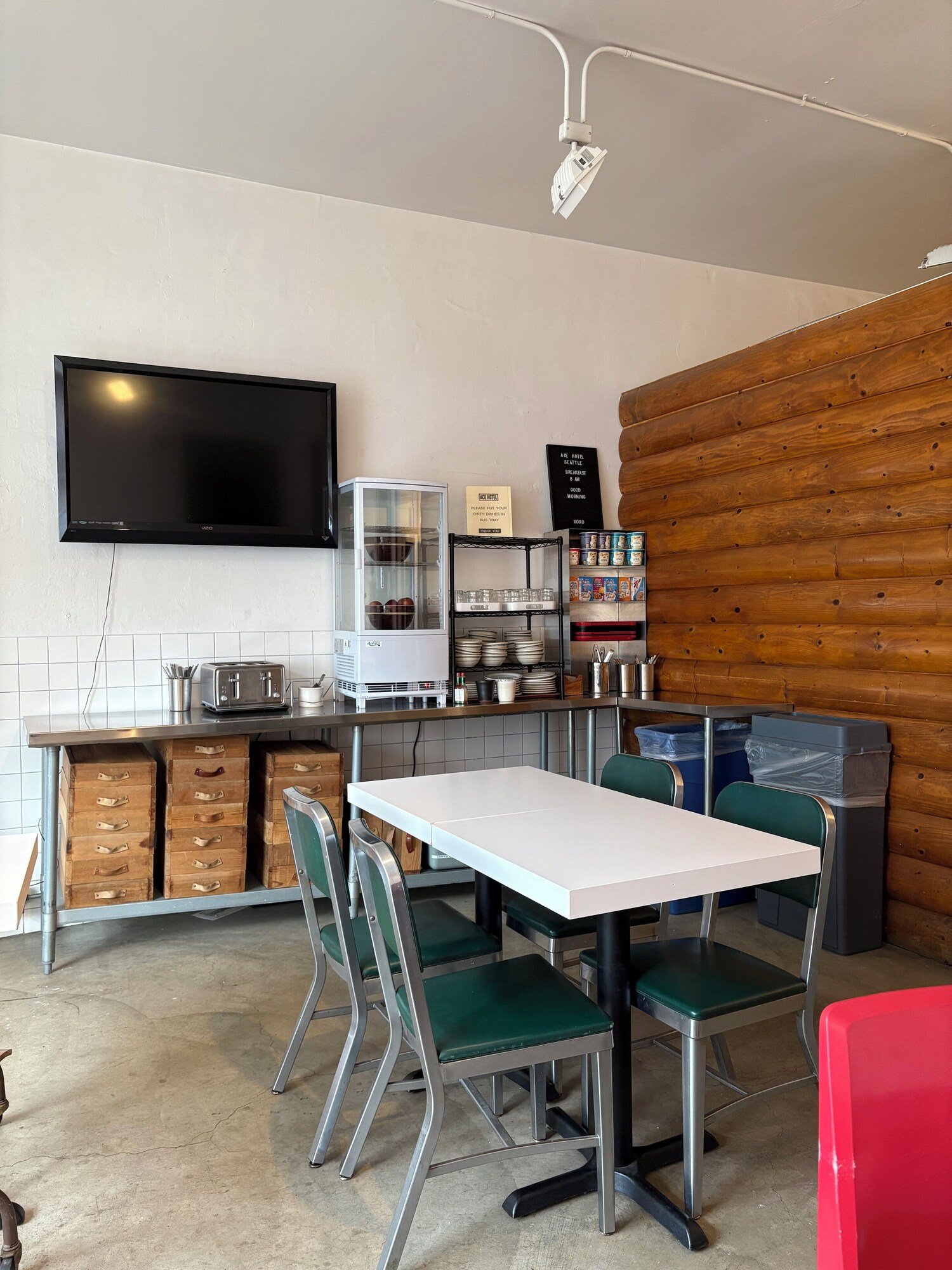 Ace Hotel Seattle, shared breakfast kitchen
