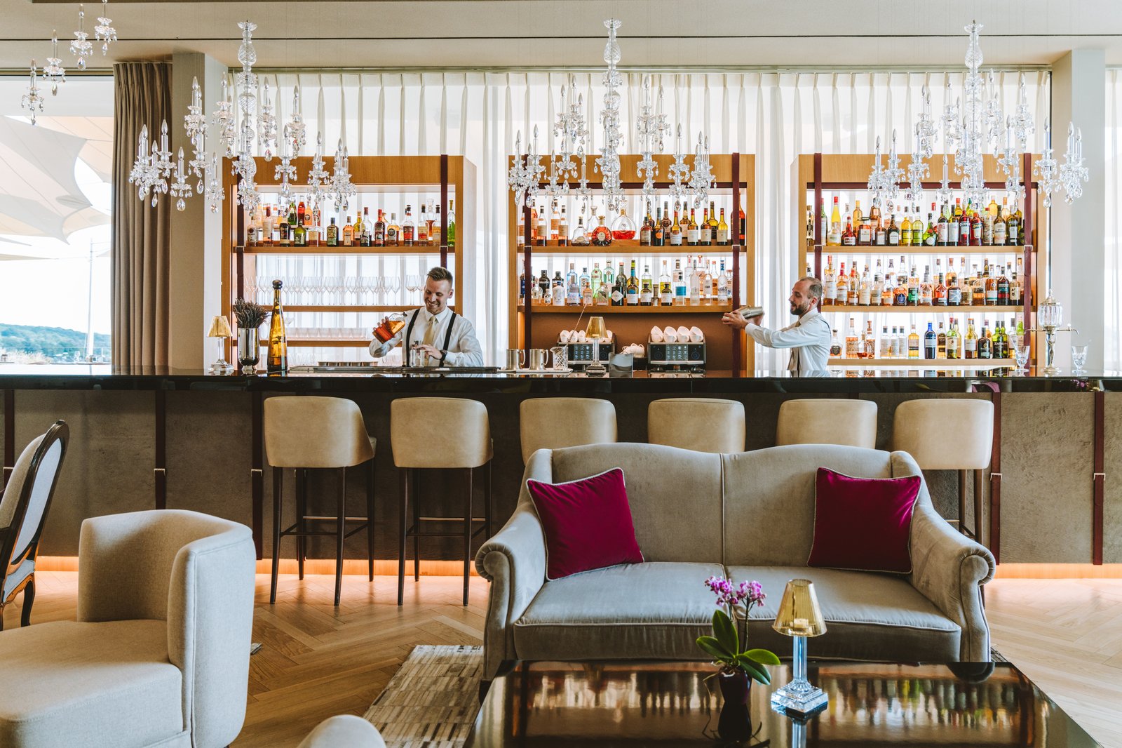 Royal Champagne Hotel & Spa, at the table