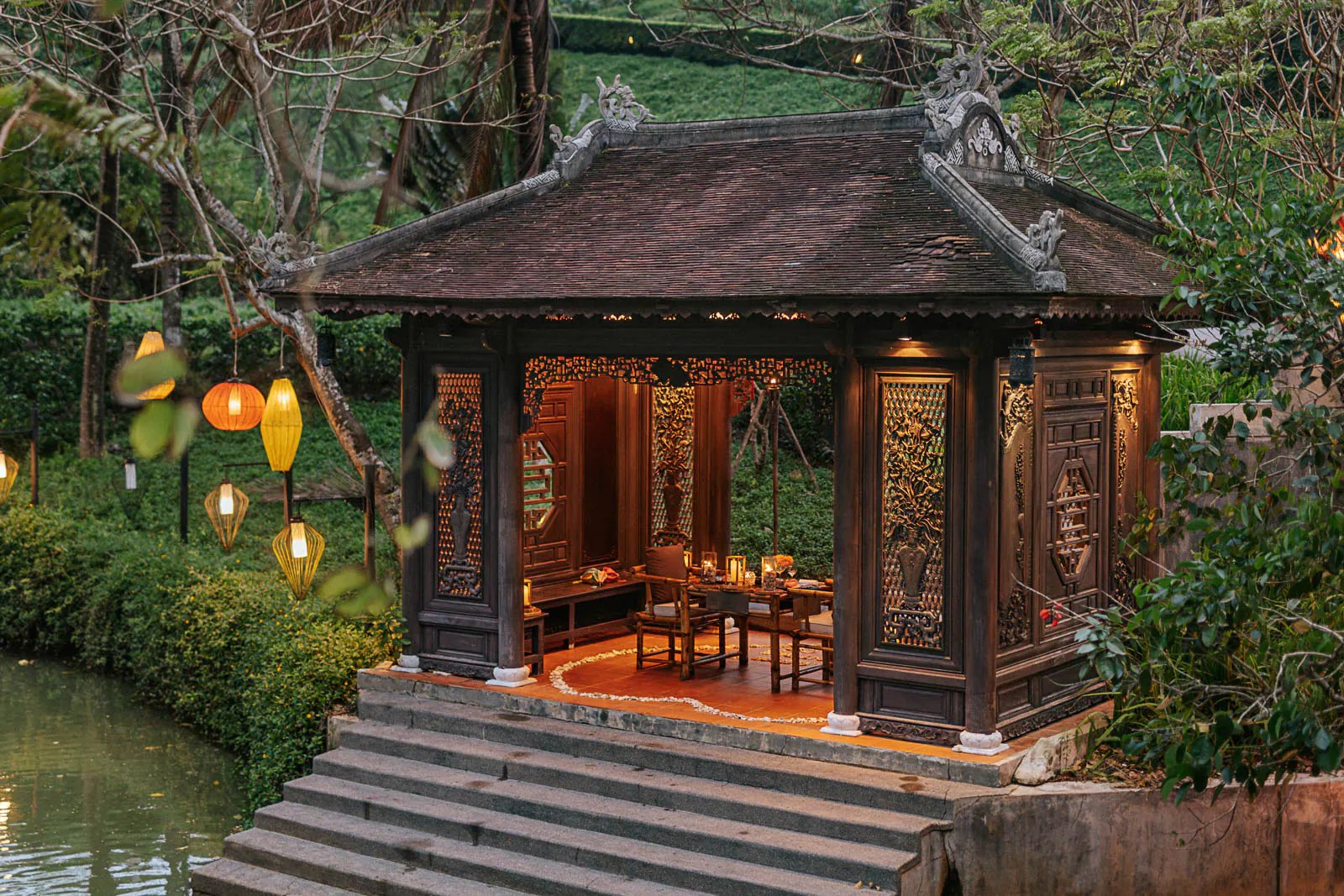 Banyan Tree Lang Co Vietnam, at the table