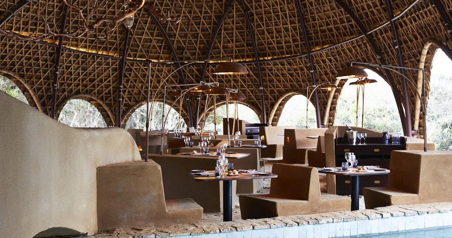 Wild Coast Tented Lodge, the dining pavilion