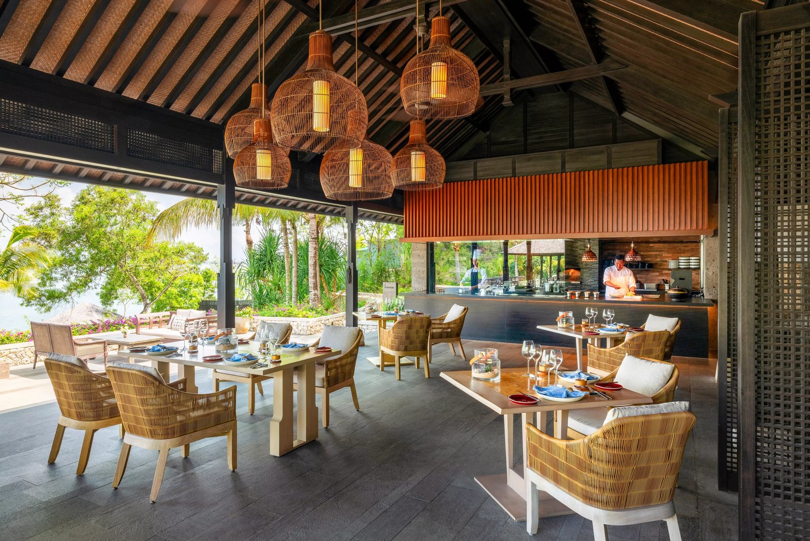 Raffles Bali, at the table