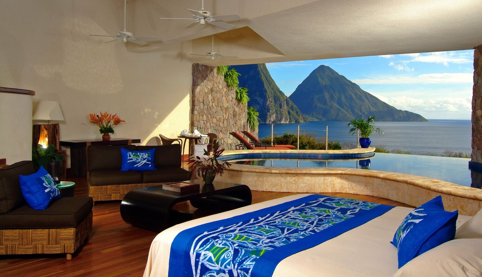 Jade Mountain Resort, rooms