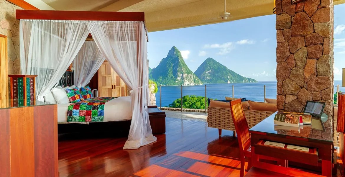 Jade Mountain Resort, rooms