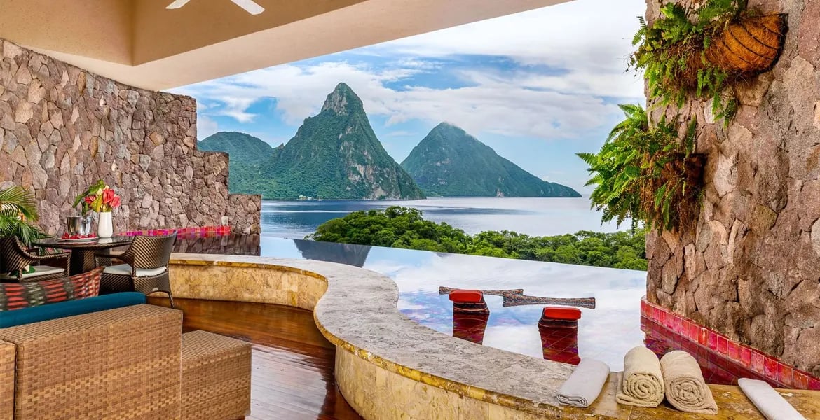 Jade Mountain Resort, rooms