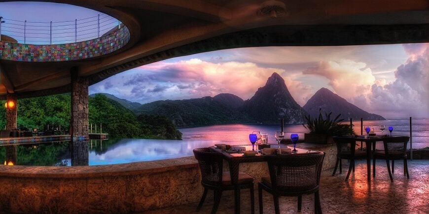Jade Mountain Resort, eat & drink