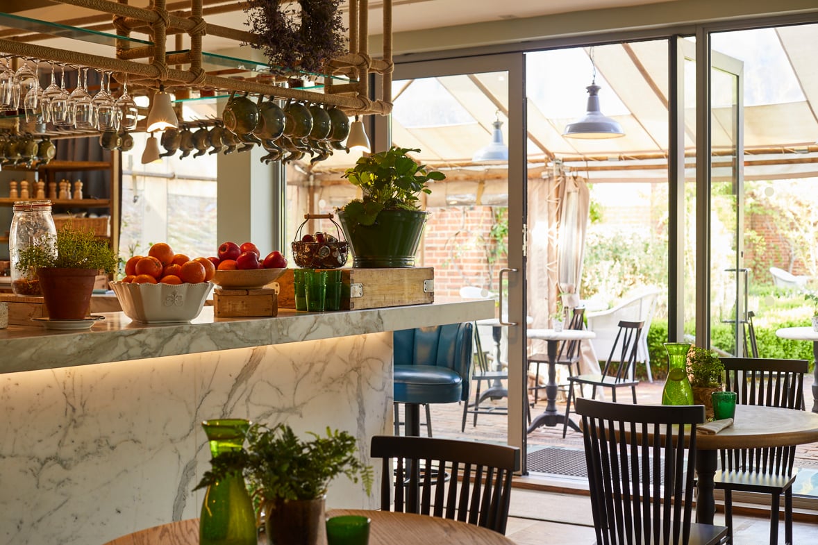 Lime Wood Hotel, at the table