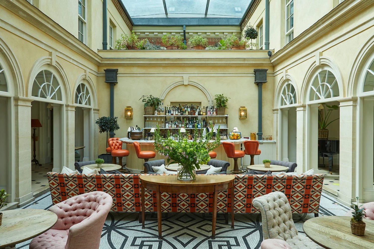 Lime Wood Hotel, the courtyard bar