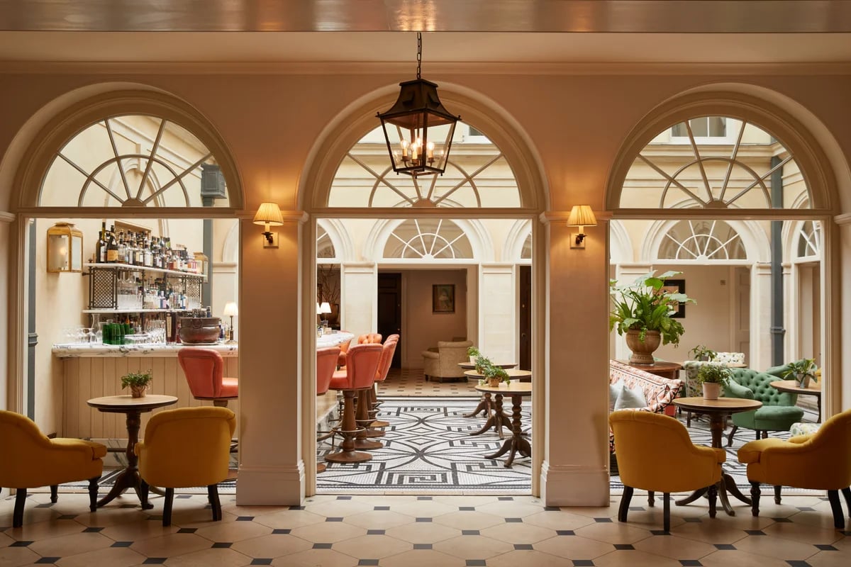 Lime Wood Hotel, the courtyard bar