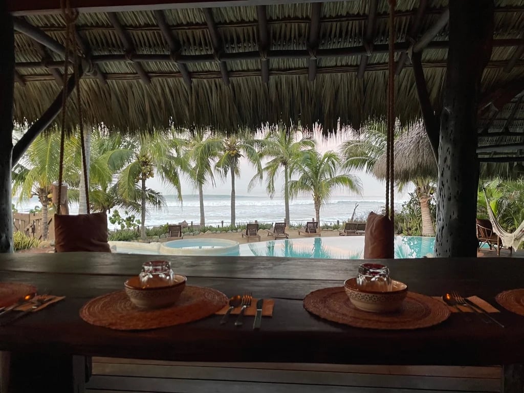 Playa Viva, communal dining pavilion