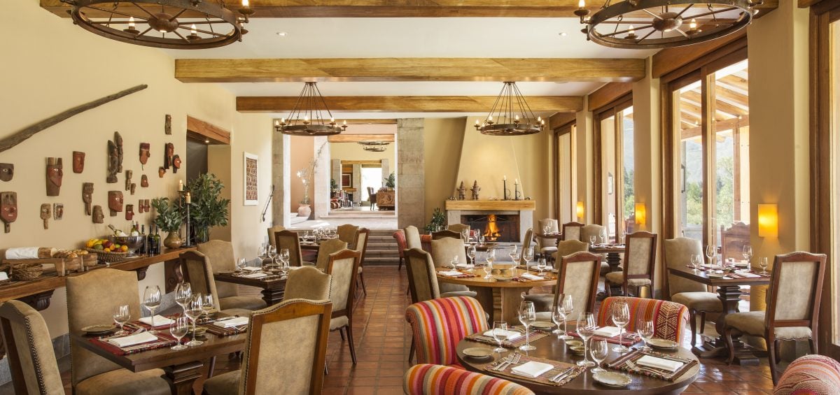 Inkaterra Hacienda Urubamba, dining room & terrace