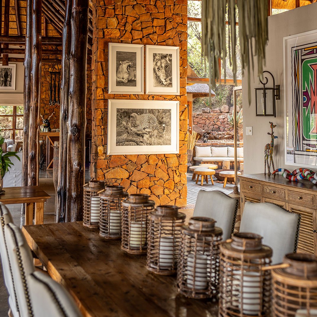 Esiweni Luxury Safari Lodge, at the table