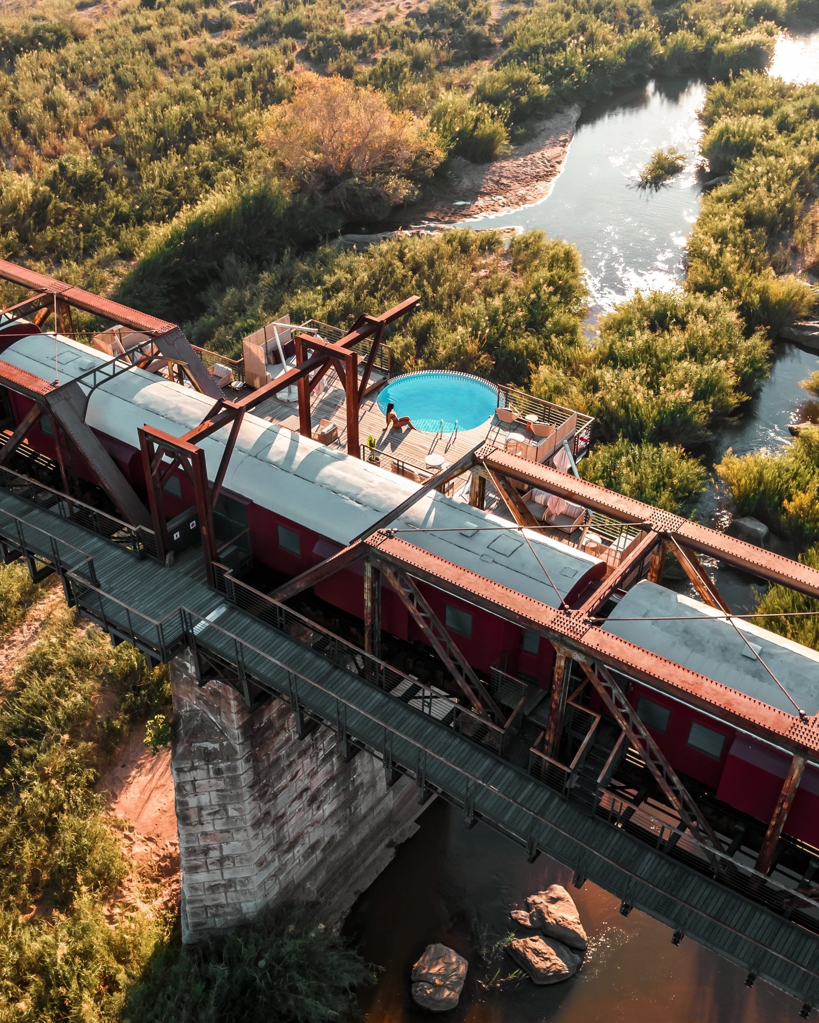 Kruger Shalati - The Train on the Bridge, the pool