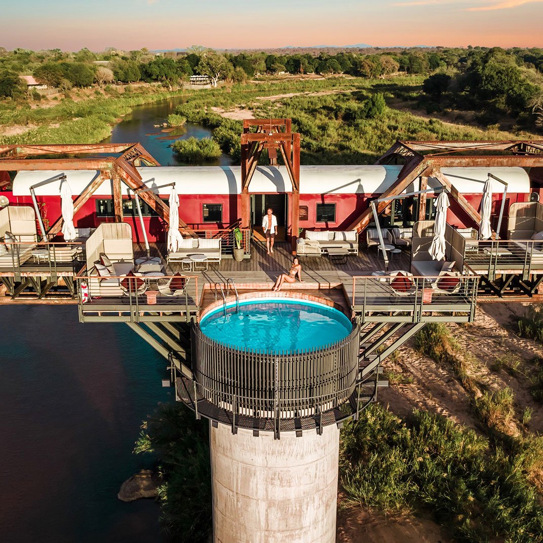 Kruger Shalati - The Train on the Bridge, the pool