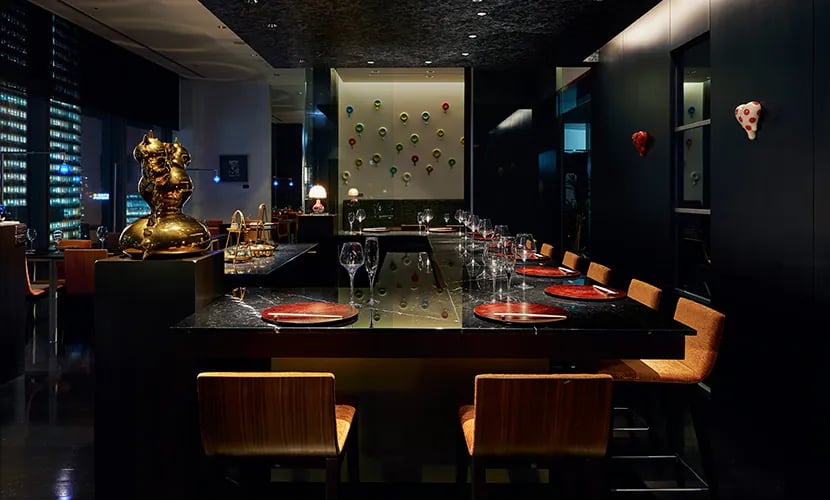 Park Hotel Tokyo, at the table