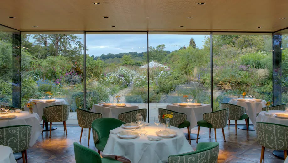 Gravetye Manor, the dining room at gravetye manor