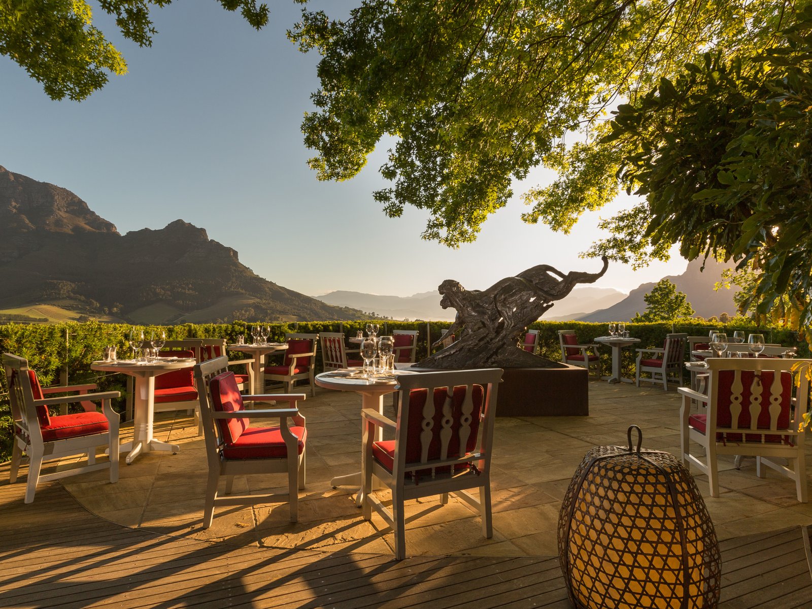Delaire Graff Lodges And Spa, at the table
