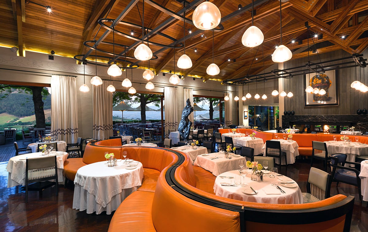Delaire Graff Lodges And Spa, at the table