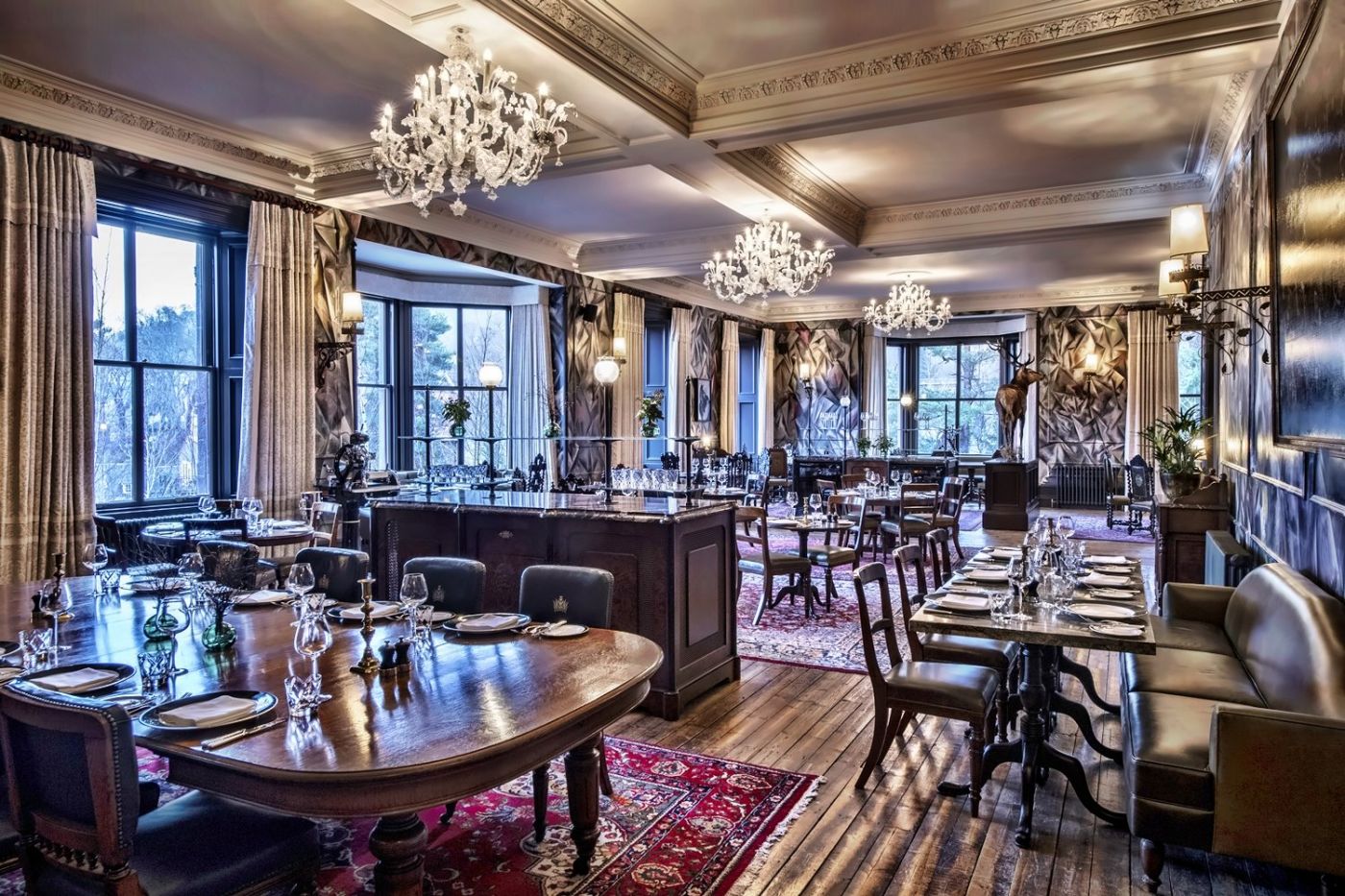 The Fife Arms, at the table