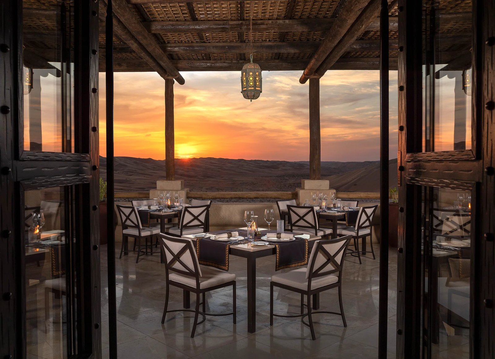 Qasr Al Sarab Desert Resort by Anantara, at the table