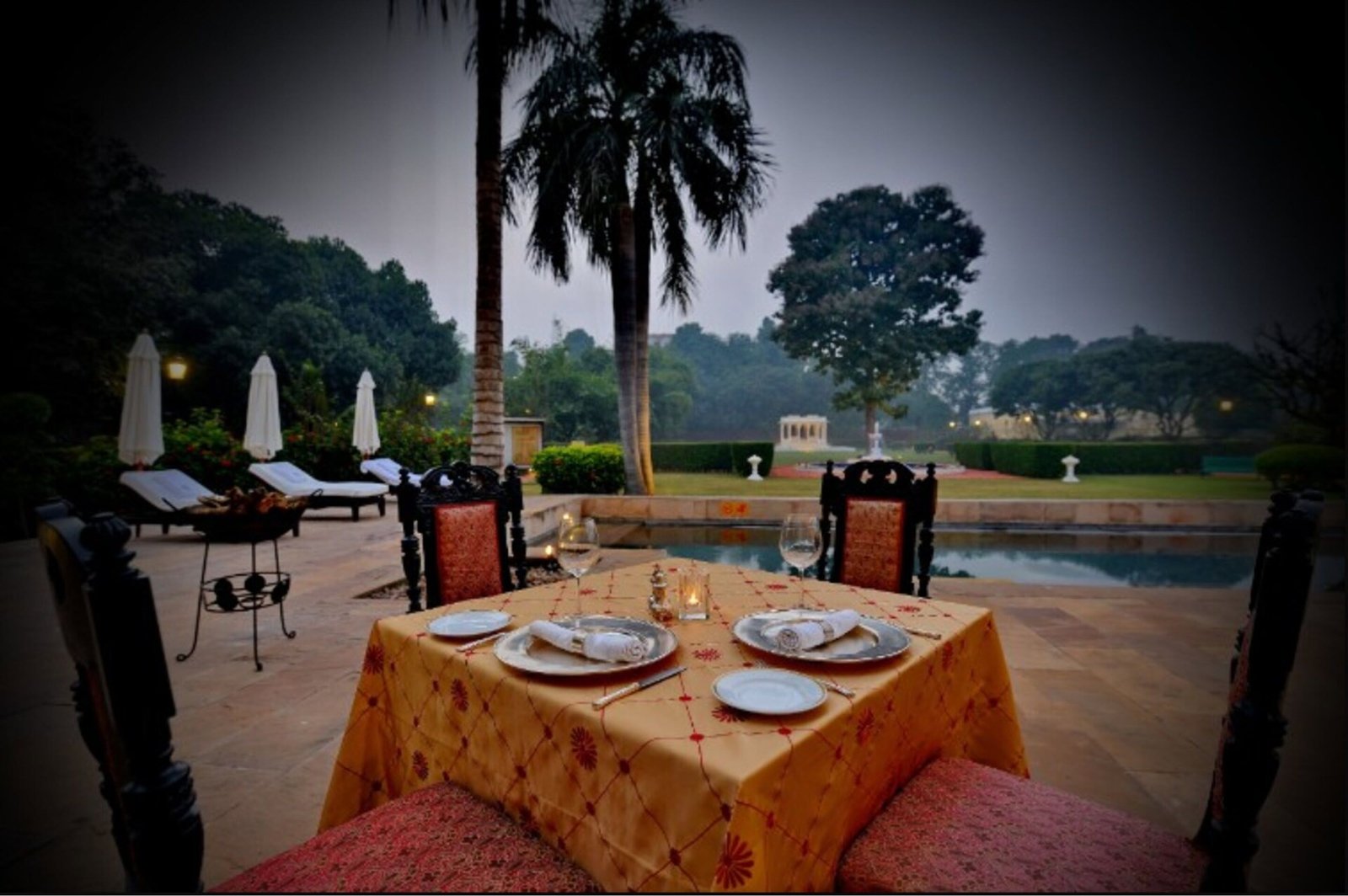 Taj Nadesar Palace, Varanasi, at the table