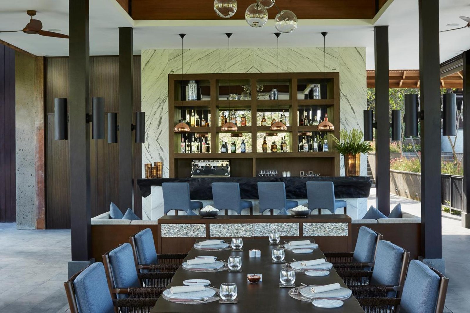 Nirjhara, at the table