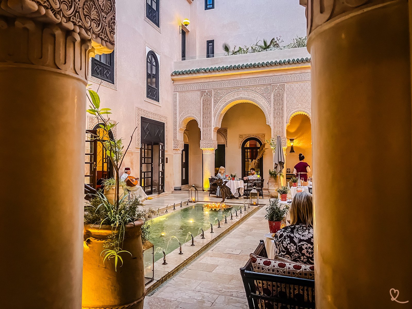 Riad Fes, at the table