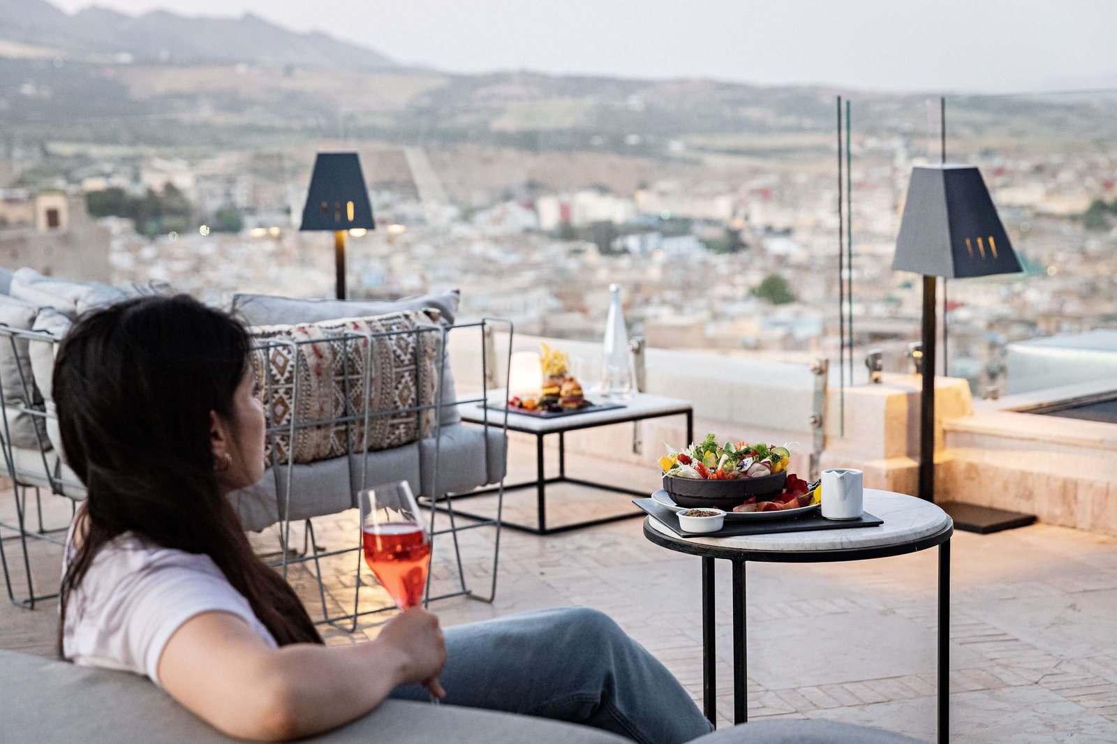 Riad Fes, at the table