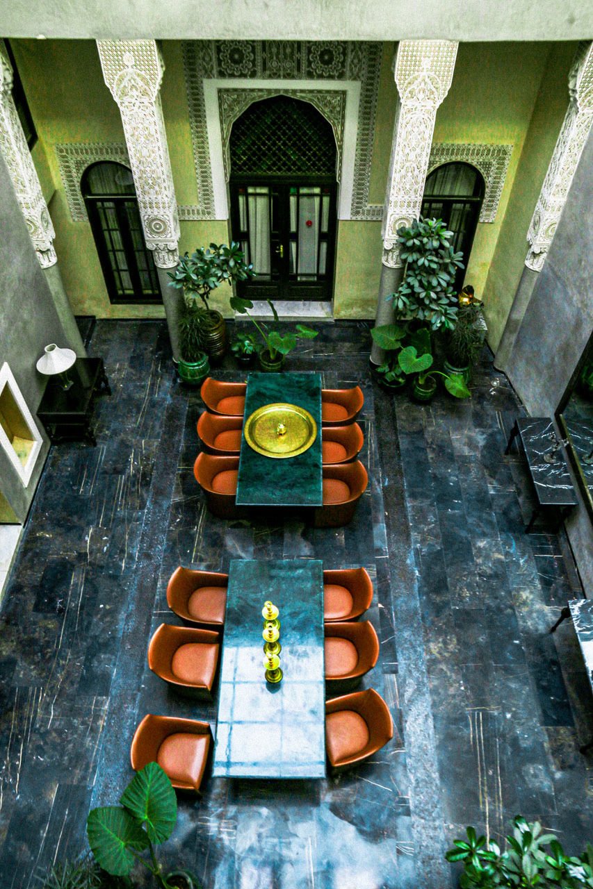 Riad Fes, at the table
