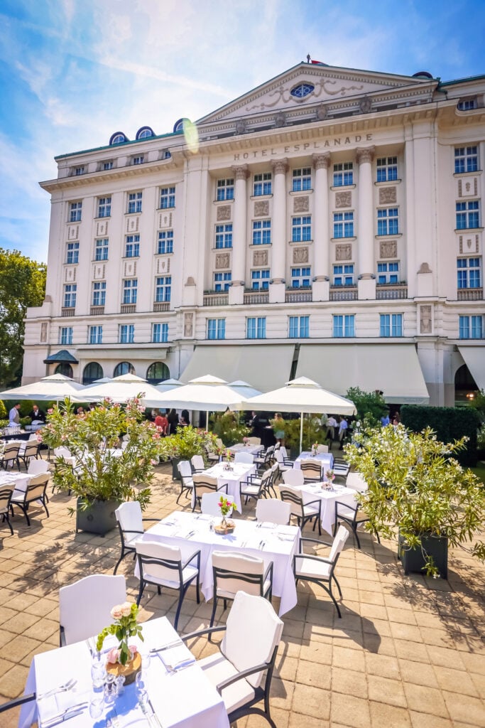 Esplanade Zagreb Hotel, at the table
