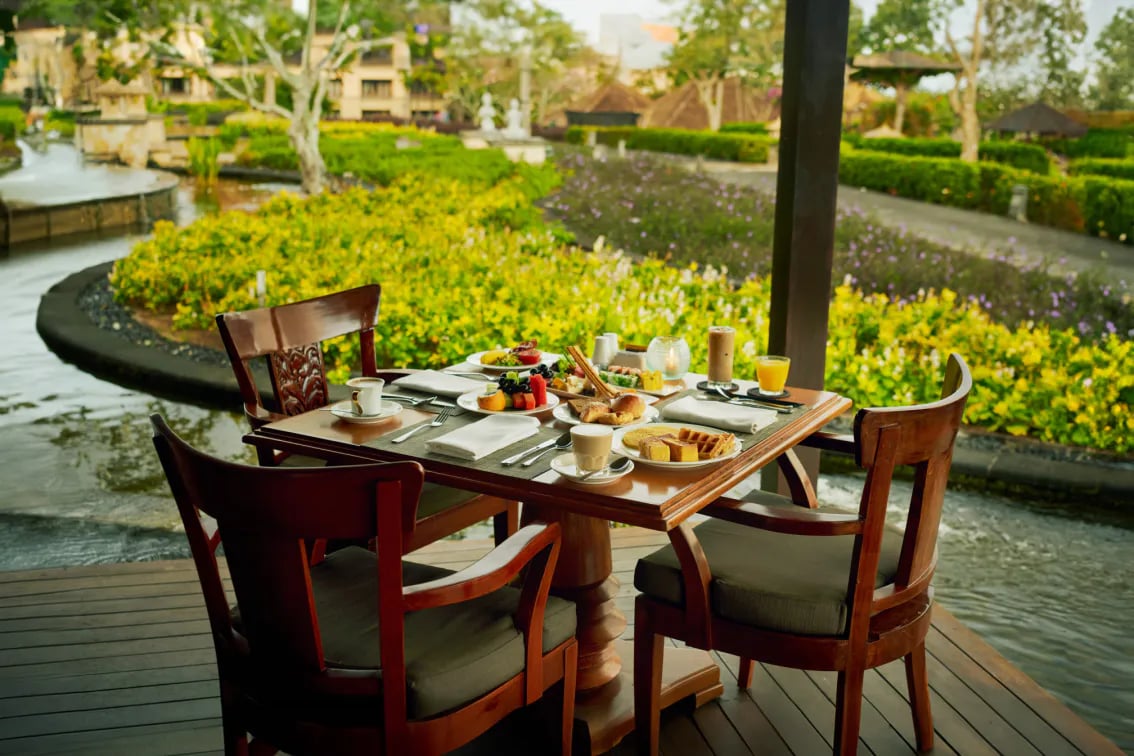 Ayana Resort Bali, at the table