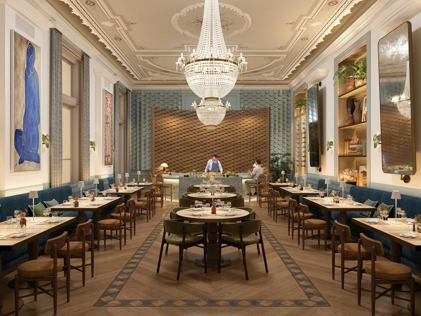 Grand Hotel Des Bains Kempinski St. Moritz, at the table