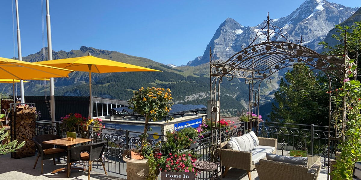 Hotel Eiger Muerren, panorama restaurant & sun terrace