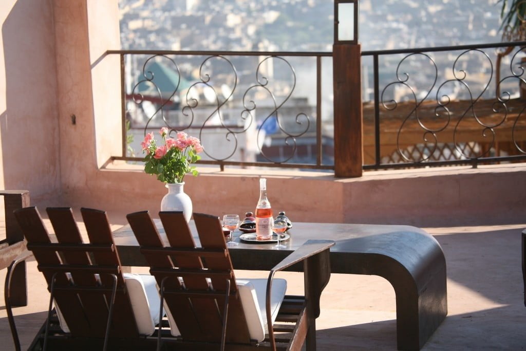 Riad Laaroussa, bistro laaroussa rooftop terrace