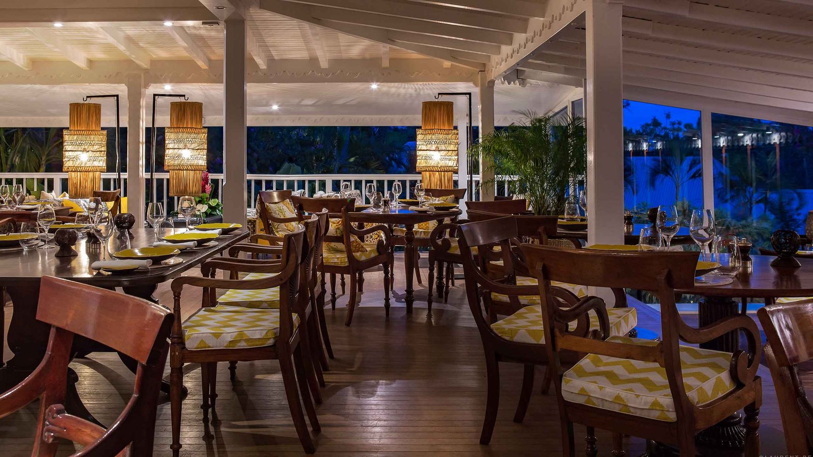 Gyp Sea Hotel - St Barth, at the table